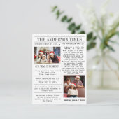 Einzigartiges Foto Zeitung Weihnachten (Stehend Vorderseite)
