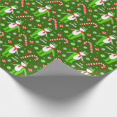 Einzigartiges Frosch-Weihnachtsgeschenk Geschenkpapier (Ecke)