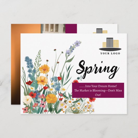 Einzigartiges Frühjahr-Real-Anwesen Postkarte (Vorne/Hinten)