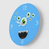 Einzigartiges Funny Crazy Niedlich Blue Monster Große Wanduhr (Winkel)