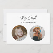 Einzigartiges Funny Elegante Kid Foto Brautparty Einladung (Vorderseite)