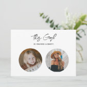 Einzigartiges Funny Elegante Old School Foto Kinde Einladung (Stehend Vorderseite)