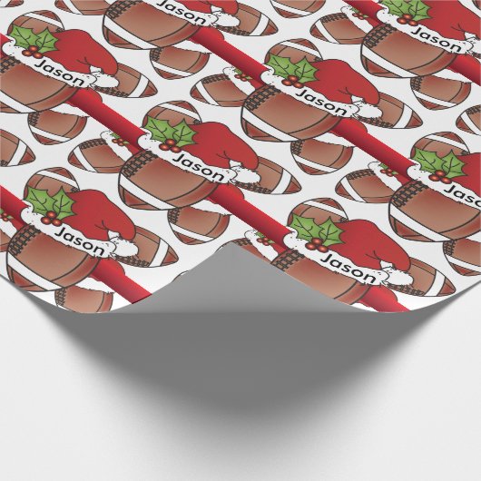 Einzigartiges Fußball-Weihnachten | DIY Name Geschenkpapier (Ecke)