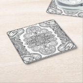 Einzigartiges Gekritzel Rechteckiger Pappuntersetzer (angewinkelt)