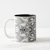 Einzigartiges Gekritzel Zweifarbige Tasse (Links)