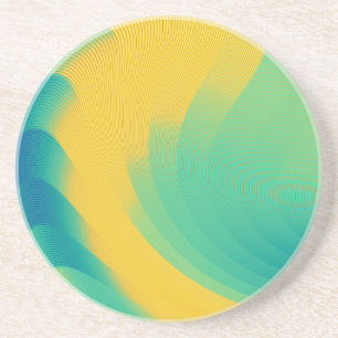 Einzigartiges gelbes Abstract-Design Getränkeuntersetzer