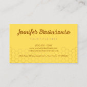 Einzigartiges, gelbes Honigwabenbauernhaus Bio Des Visitenkarte (Rückseite)