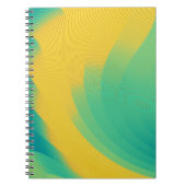Einzigartiges gelbes Notebook mit abstraktem Desig Notizblock (Vorderseite)