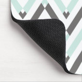 Einzigartiges geometrisches, hellblaues, Zickzack  Mousepad (Ecke)