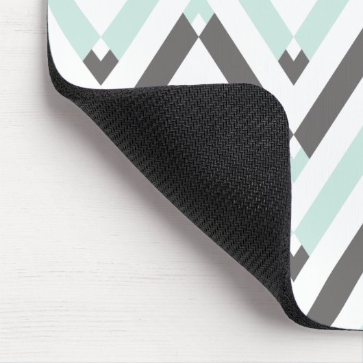 Einzigartiges geometrisches, hellblaues, Zickzack Mousepad (Ecke)