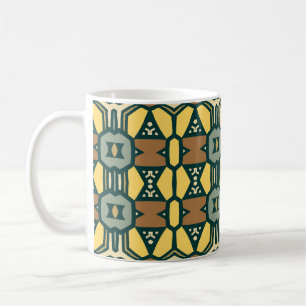 Einzigartiges geometrisches Retromuster, Vintage N Kaffeetasse