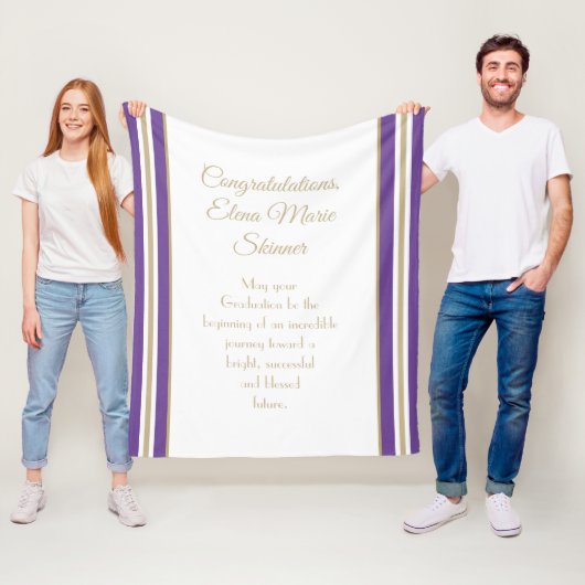 Einzigartiges Geschenk! Abschluss-Decke Fleecedecke (Beispiel)