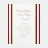 Einzigartiges Geschenk! Abschluss-Decke Fleecedecke (Vorderseite)