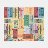 Einzigartiges Geschenk Cenima Eintrittskarten West Fleecedecke (Vorderseite (Horizontal))