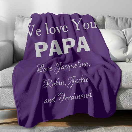 Einzigartiges Geschenk für Daddy Pop oder Papa. Be Fleecedecke