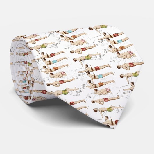 Einzigartiges Geschenk für den Schwimmer Vintag, Krawatte (Gerollt)