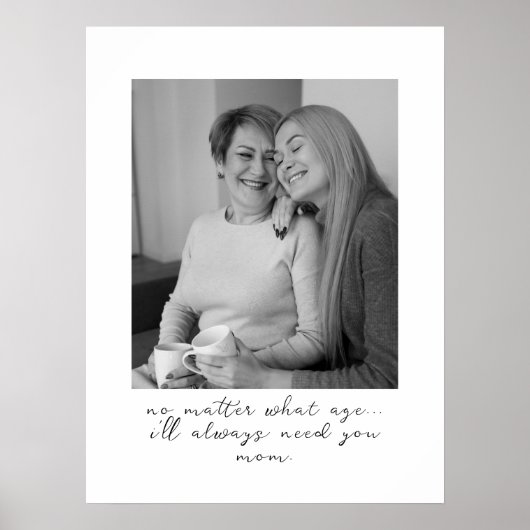 Einzigartiges Geschenk für die Mama aus Foto in Sc Poster (Vorne)