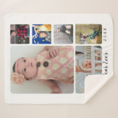 Einzigartiges Geschenk für Ihre Fotocollage Sherpadecke (Vorderseite (Horizontal))
