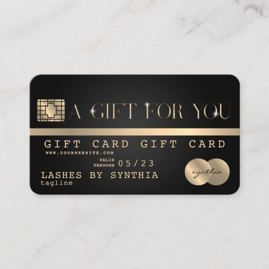 Einzigartiges Geschenkgutschein für moderne Kredit Visitenkarte (Vorderseite)