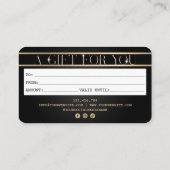 Einzigartiges Geschenkgutschein für moderne Kredit Visitenkarte (Rückseite)