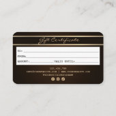 Einzigartiges Geschenkgutschein für moderne Kredit Visitenkarte (Rückseite)
