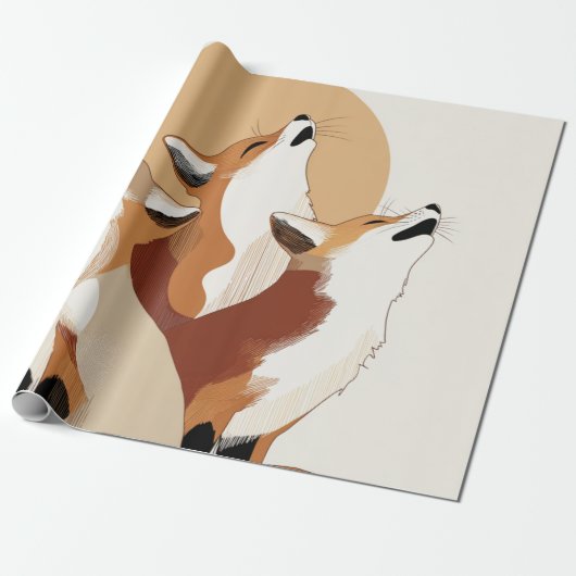 Einzigartiges Geschenkpapier mit Waldtieren für je (Ungerollt)