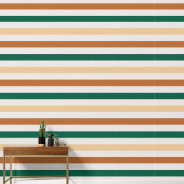 Einzigartiges gestreiftes braunes und grünes Muste Tapete