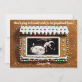 Einzigartiges Gingerbrei House Baby Ultrasound Sch Ankündigung (Vorderseite)