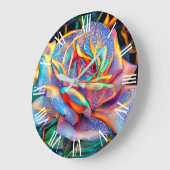 Einzigartiges Glossar Rose Kunst, Dichtung und Mus Große Wanduhr (Winkel)