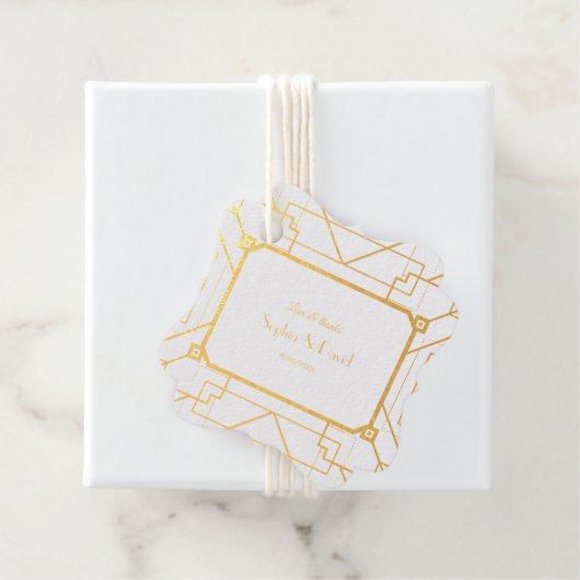 Einzigartiges Gold Black Great Gatsby Art Deco Hoc Geschenkanhänger (Mit Box)