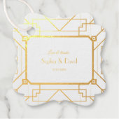 Einzigartiges Gold Black Great Gatsby Art Deco Hoc Geschenkanhänger (Vorderseite)