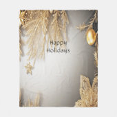 Einzigartiges Gold Dekorationsvlies Fleecedecke (Vorderseite)