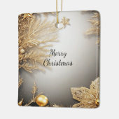 Einzigartiges Gold Dekoratives Weihnachtsfest Keramikornament (Links)