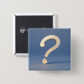 Einzigartiges Gold-Fragezeichen Button (Vorne & Hinten)