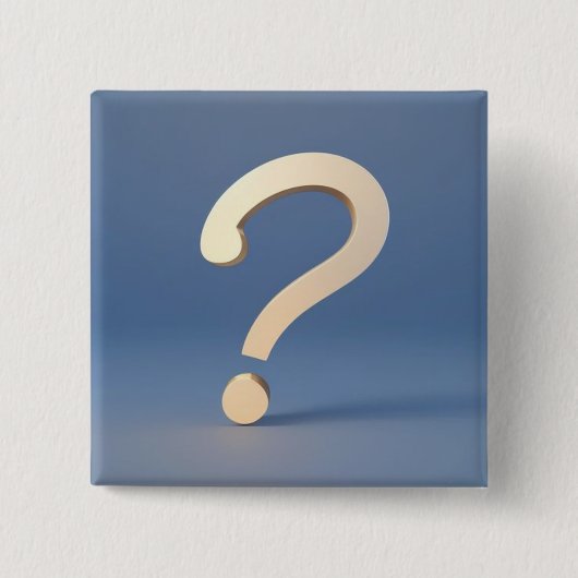 Einzigartiges Gold-Fragezeichen Button (Vorderseite)