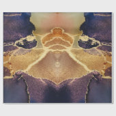 Einzigartiges Gold Lila Brown Abstrakt Geschenkpapier (Flach)