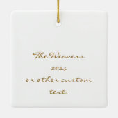 Einzigartiges Goldenes Buch Johannes 3:16 Weihnach Keramikornament (Rückseite)