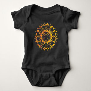 Einzigartiges goldenes Mandala-Design-95747 Baby Strampler