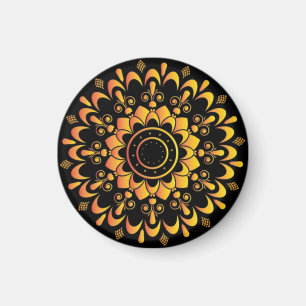 Einzigartiges goldenes Mandala-Design-95747 Magnet