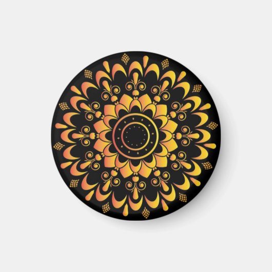Einzigartiges goldenes Mandala-Design-95747 Magnet (Vorne)