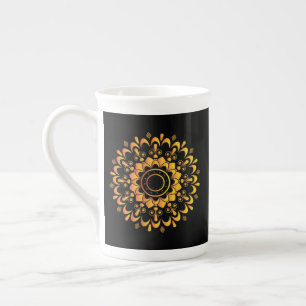 Einzigartiges goldenes Mandala-Design-95747 Porzellantasse