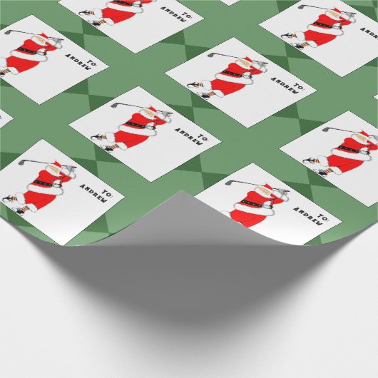 Einzigartiges Golf Weihnachtsgeschenk Geschenkpapier (Ecke)
