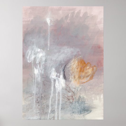 Einzigartiges, grau-modernes abstrakt-minimalistis poster (Vorne)