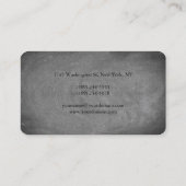 Einzigartiges graues Chalkboard Schwarzes Monogram Visitenkarte (Rückseite)
