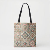 Einzigartiges Green & Pink Terracotta Quilt & Patc Tasche (Vorderseite)