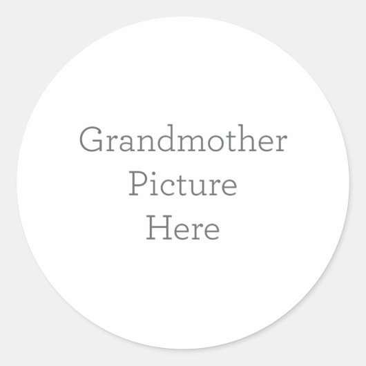 Einzigartiges Großmutter-Bildaufkleber-Geschenk Runder Aufkleber (Vorderseite)