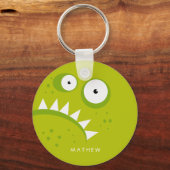 Einzigartiges Grumpy Angry Funny Beängstigend Gree Schlüsselanhänger (Vorderseite)