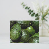 Einzigartiges Grünes Avocado Postkarte (Stehend Vorderseite)