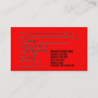 Einzigartiges Gun Graphic Visitenkarte