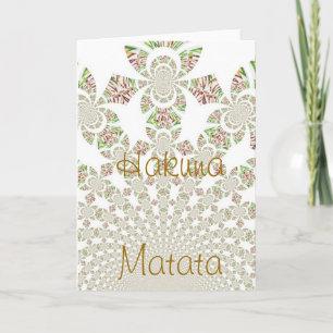 Einzigartiges Hakuna Matata Design: Friedliche Vib Karte